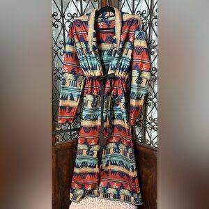Colorful Geometric Patterned Coat